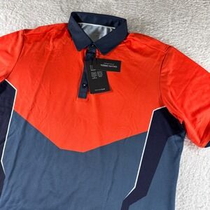 Galvin Green Mateus Ventil8-PLUS Polo Golf Shirt Men XL Athletic Orange Blue NEW